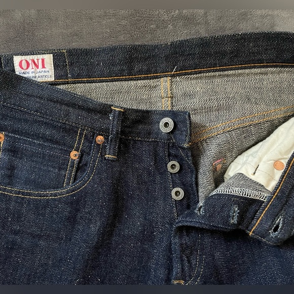 Oni 689 Kiraku-II Raw Japanese Selvedge Denim. 32 x 30. - Picture 3 of 6